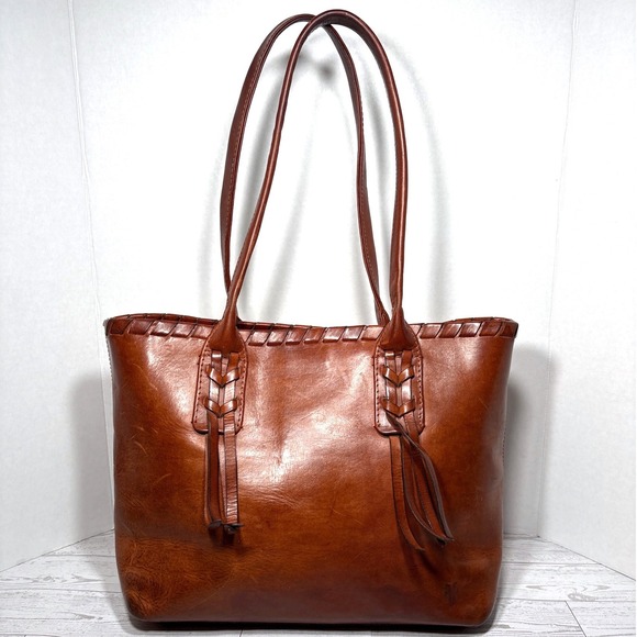 FRYE Layla Concho Shopper Shoulder Bag Braided Full Grain Genuine Leather - Picture 4 of 11
